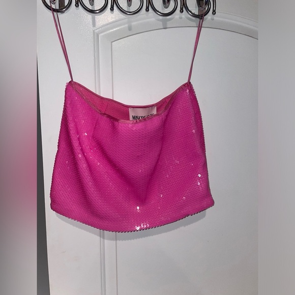 New! Revolve x Miscreants Harper Pink Sequin Mini Skirt 💖 XS NWT! - Picture 9 of 12